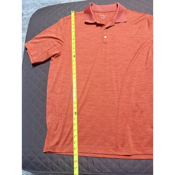 Men’s Walter Hagen Essentials Space Dye Solid Golf Polo in Orange - Size XL - Picture 8 of 9